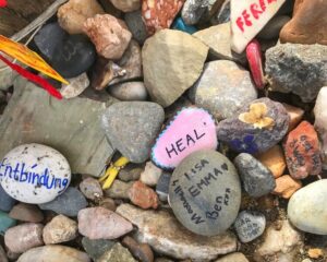 Camino-Rabanal-Molinaseca-shrine-stones